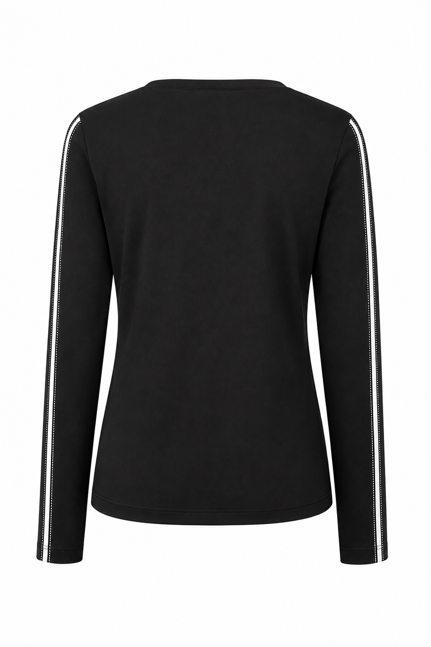 Tricotto Heart Detail Stripe Panel Top Black 96001